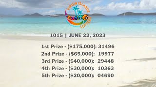 VI Lottery Drawing #1015 Top 5 Winning Numbers