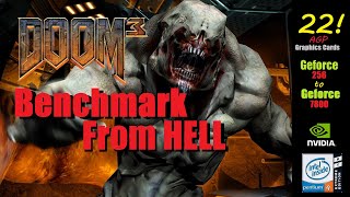 Doom 3 — Адский тест — Nvidia Geforce от 256 до 7800 в предустановленном высоком качестве 768P