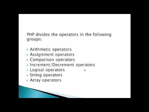 Cs310 PHP operators in hindi/urdu part 16 - YouTube