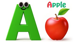 ABC Phonic Song 🎶 Toddler Learning Video 🔤 A for Apple, A A Apple 🍎Fun Nursery Rhymes, Alphabet Song