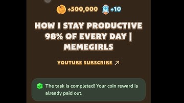 MEMEFI New Video Code Today | HOW I STAY PRODUCTIVE 98% OF EVERY DAY I MEMEGIRLS | MemeFi