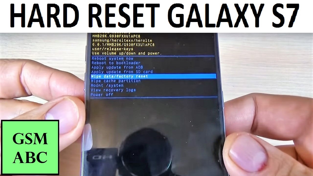 Samsung Galaxy S7 Reset