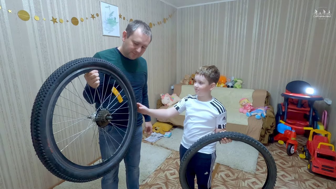 Ремонт велосипедного колеса в домашних условиях. - YouTube