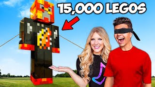 I Surprised Preston with a GIANT Minecraft Statue