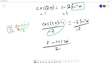 Precalculus 2.36: Deriving the Power Reduction Formulas for Sine, Cosine and Tangent.