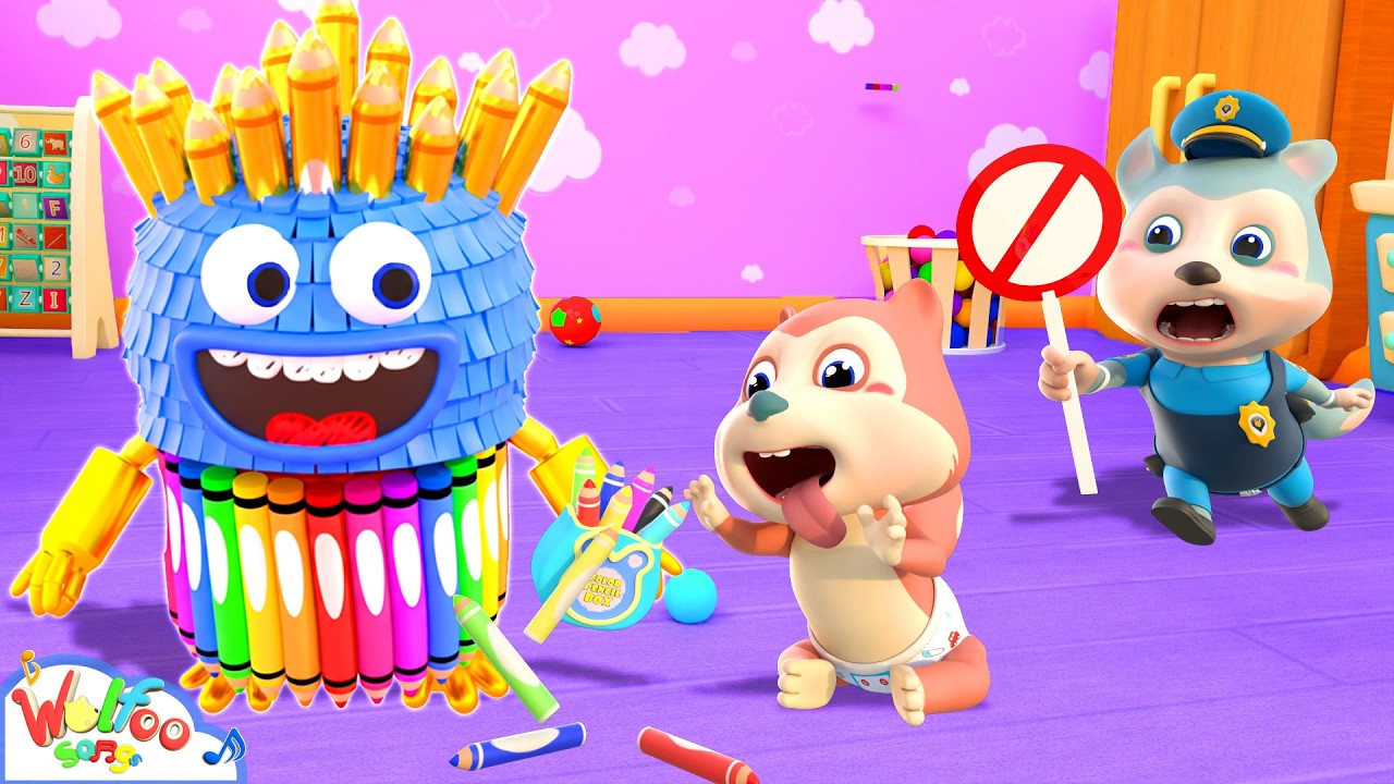 Oops! Crayons Are for Drawing, Not Eating 🖍️🎨 | Good Habits Songs & Nursery Rhymes | Happy Songs