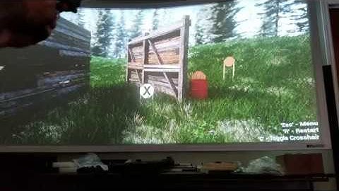 Testing Laser Ammo Smokeless Range with Pixelwix IR on a curved screen