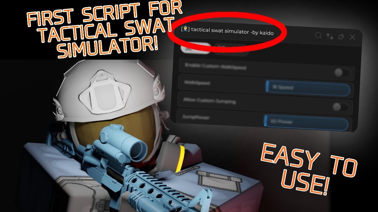 [👮‍♂️] Tactical Swat Simulator Script 😳 (WALKSPEED,ESP,CUSTOM JUMP ...