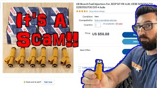 FAKE Jeep 4.0 Fuel injectors from eBay