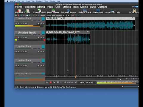 mixpad multitrack recording software how to use