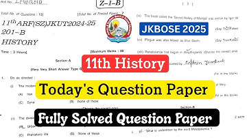 JKBOSE 11th History Today