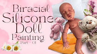 Biracial Silicone Doll Painting Process (Step-by-Step)  - Part 1 👶 Supplies Baby Prep and Base Coat