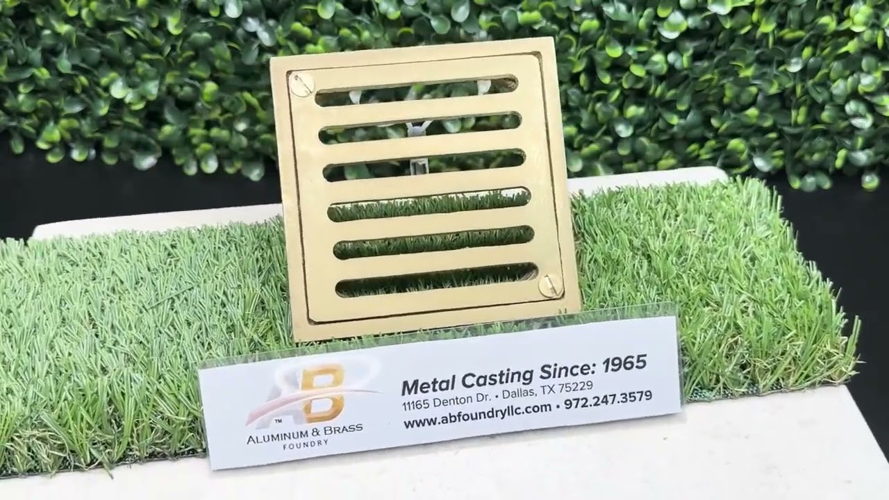 Square Metal Drain Grate - 4", A&B Foundry 