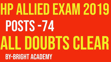 HPPSC allied services 2019/2020 : HP allied services 2019 notification