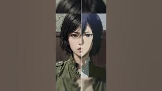 ATTACK ON TITAN in REAL LIFE! (according to AI) #attackontitan #ai #anime #mikasa