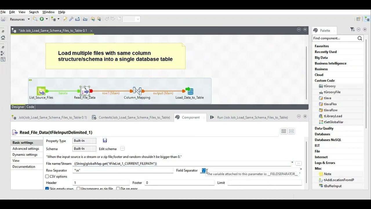 Talend interview questions and answers how to load multiple files