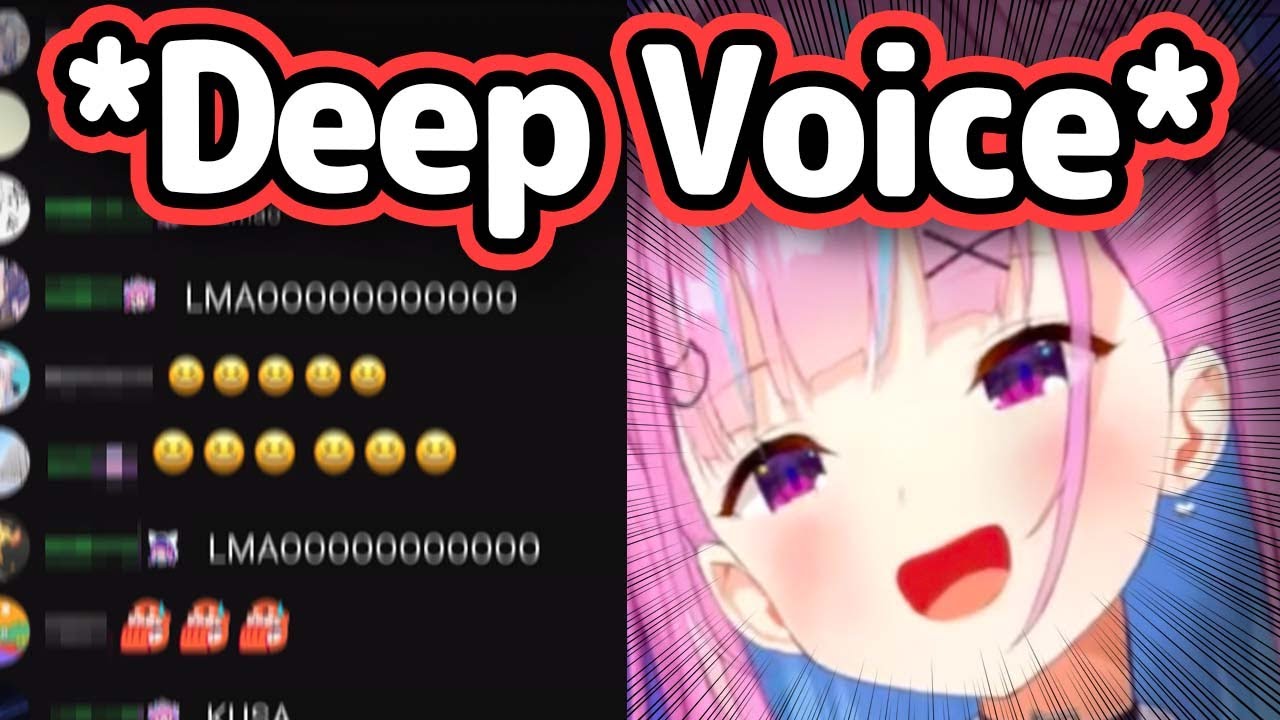 Aqua's Sudden Deep Voice Breaks Chat【Hololive】