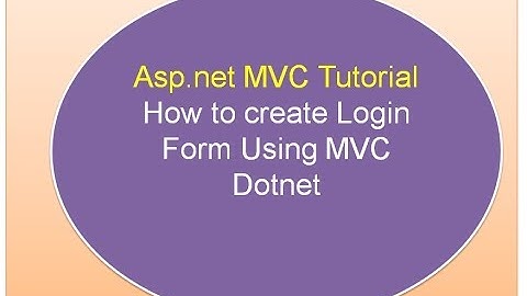 How to create login form in Asp.net MVC | MVC Login Form