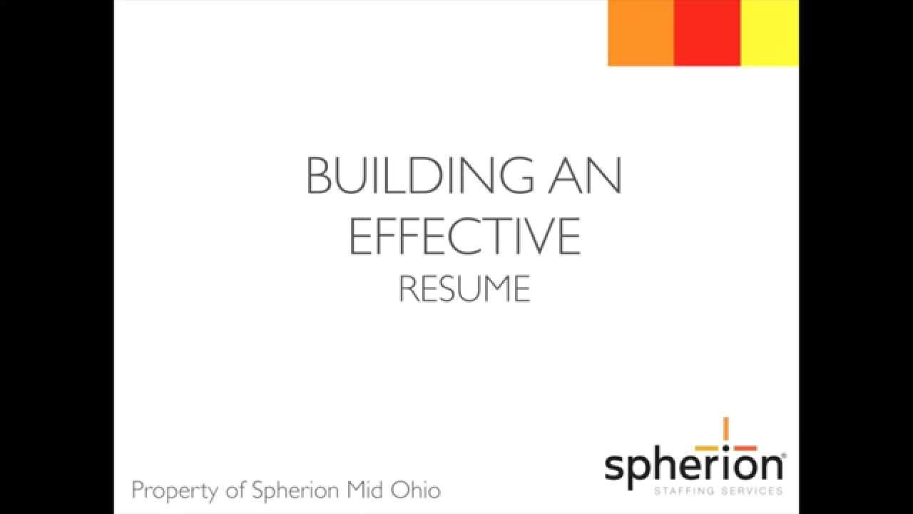 Spherion resume