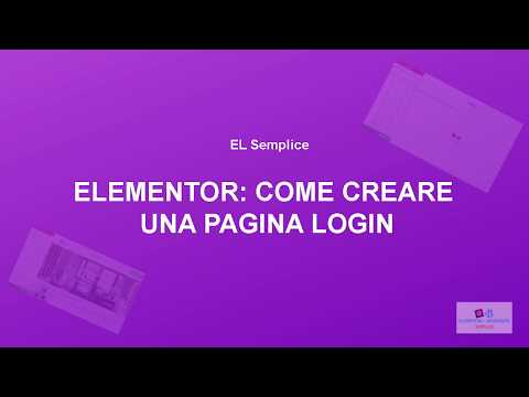 Elementor: come creare una pagina login