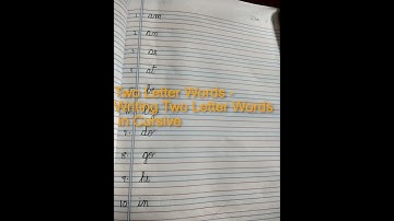 Two Letter Words - Writing Two Letter Words in Cursive - Cursive Handwriting practice by Saatvik