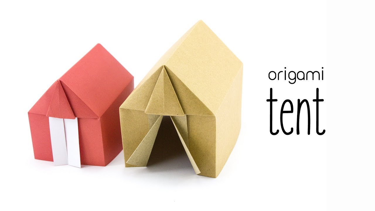 Origami Tent Or House Tutorial Paper Kawaii