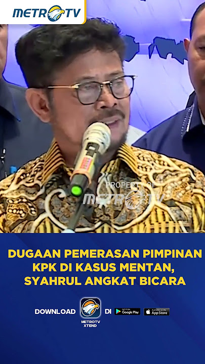 Dugaan Pemerasan Pimpinan KPK Di Kasus Mentan, Syahrul Angkat Bicara