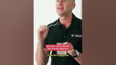 Gary Brecka shows you the sea salt sole recipe! #garybrecka #viral  #science #Recipe #health #water