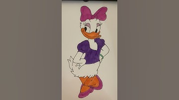 Daisy Duck drawing😊 #shorts #art #draw #drawing #daisyduck