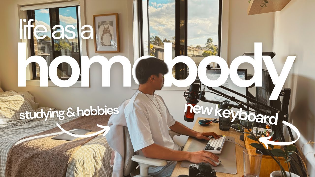 🎮🌿 homebody vlog: cozy productive day — studying, keyboard unboxing, gaming, good habits + gym