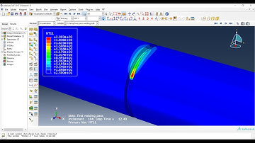 Two pass welding of the pipe using D-flux subroutine in the Abaqus