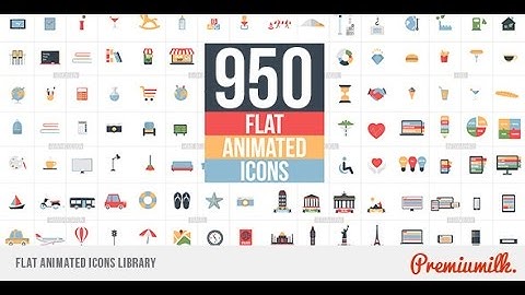 After Effects Template : Flat Animated Icons Library