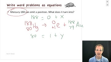Nuclear chemistry, part 2, balancing nuclear reactions