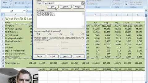 Excel Video 19 Consolidating Multiple Ranges into One Pivot Table Part 2