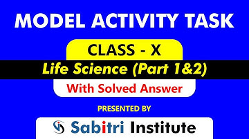 WBBSE Class 10 / Life Science / Model Activity Task 2021 / Hindi Medium / With Solved  Answer