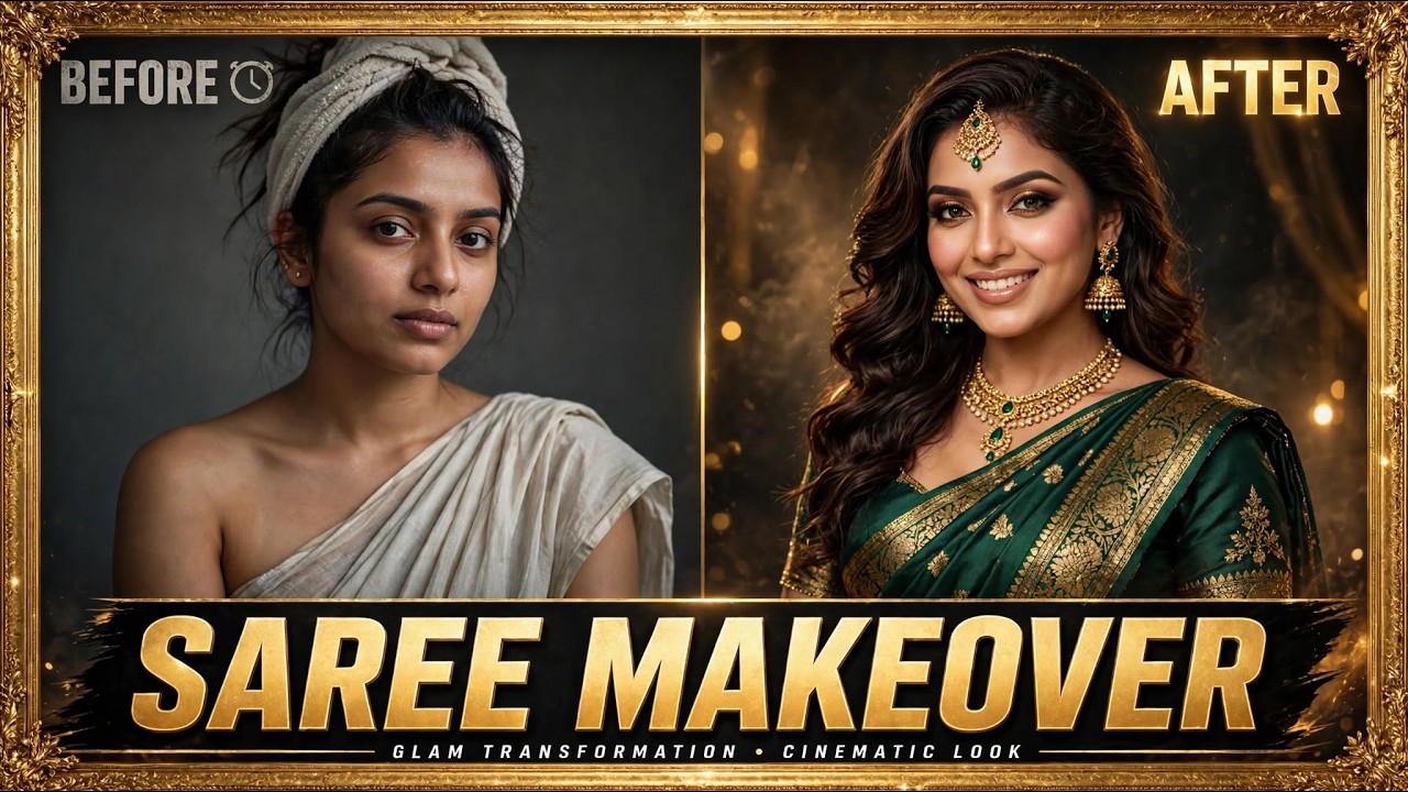SAREE MAKEOVER MAGIC - Before Shock, After Rock! - YouTube