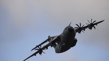 RAF A400 through the Mach 1 loop in Wales