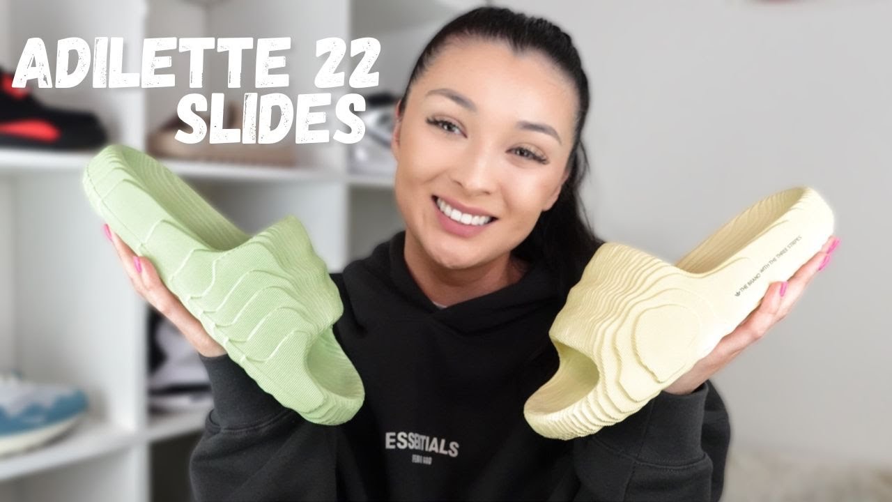 sensor físicamente Cilios New Adidas Adilette 22 Slide Review, On Foot & Upcoming Colour ways! -  YouTube