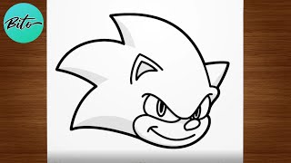 Como desenhar o SONIC (versão do filme) passo a passo, fácil e rápido