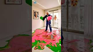 Old man's secret floor design technique #satisfying #shorts