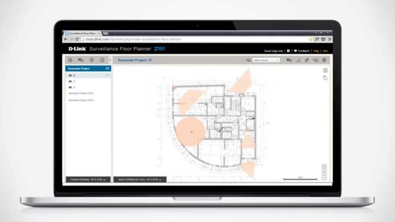 Планировщик систем видеонаблюдения D-Link Surveillance Floor Planner PRO