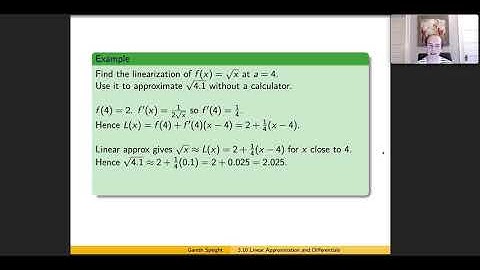 3.10 Linear Approximation and Differentials