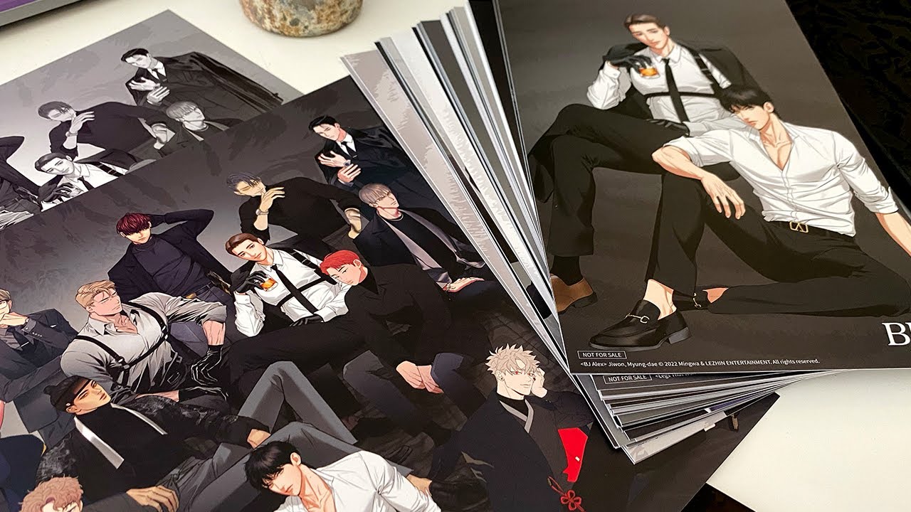Lezhin Comics US Black Tiger Postcard Unboxing and Flip Through
