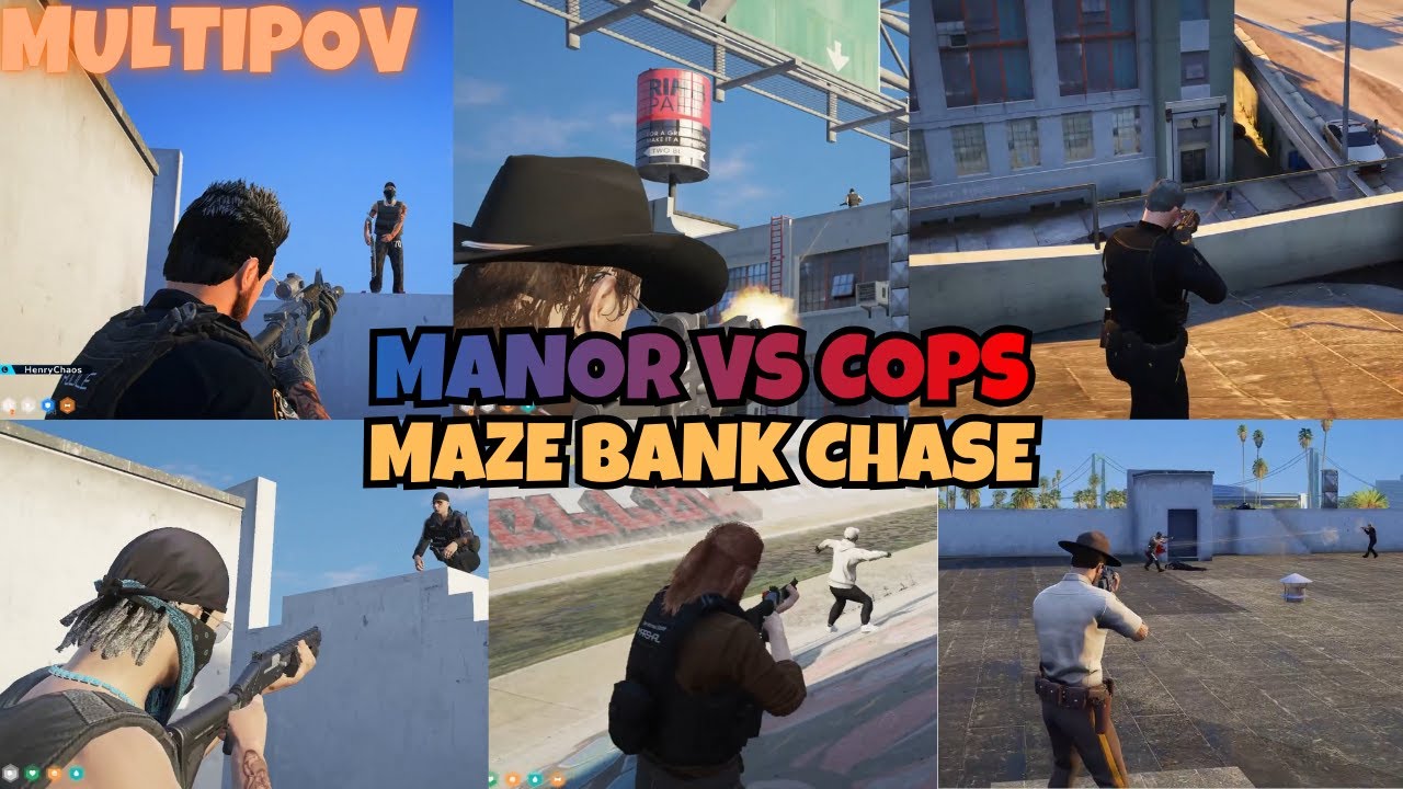 Manor Go Out Blastin' After The Maze Bank Chase | MULTIPOV | NOPIXEL 4.0 GTA RP
