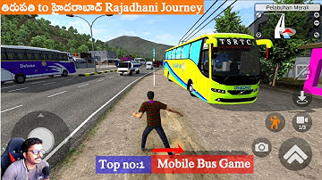 TSRTC Rajadhani Bus Tirupati to Hyderabad Journey3 in 🚌 Bus Simulator Indonesia Telugu