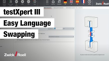 Material testing software testXpert III – easy language swapping
