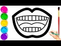 Draw a picture on the lips/Bolalar uchun lab rasm chizish / Рисование губ для детей/होंठ खींचना