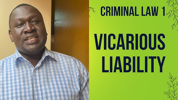 Criminal law 1. Vicarious liability.