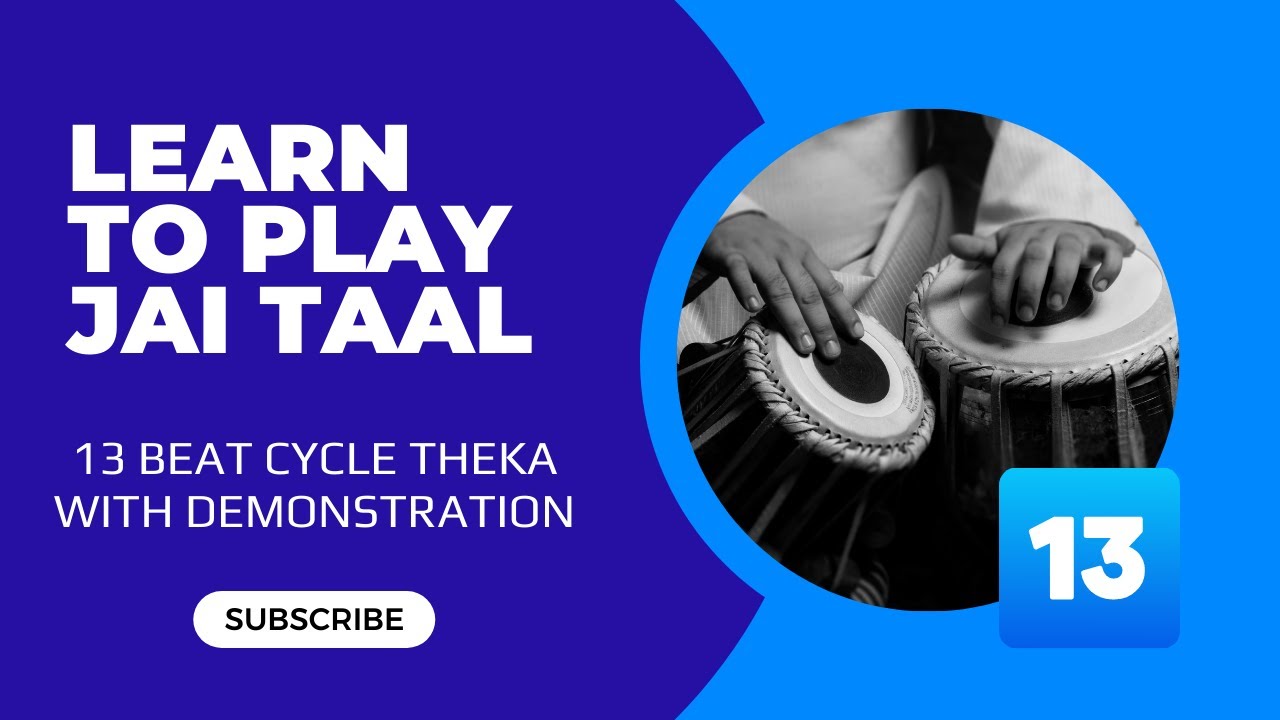 LEARN TO PLAY JAI TAAL THEKA  13 beat cycle   tabla  learntablaeasy