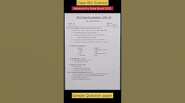 Class 6 Science | First Term Exam 2025 |Sample Question Paper | Maharashtra Board |#exam #class6